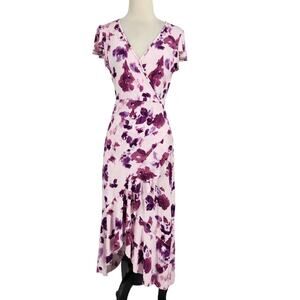 Juicy Couture Faux Wrap Dress Ikat Jungle Pink Print Size XS